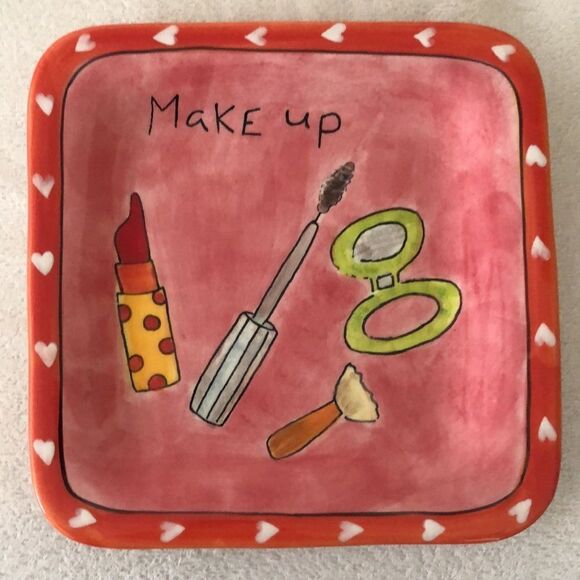 Make Up Trinket Dish by Jessica Sporn Certified International - Picture 1 of 5